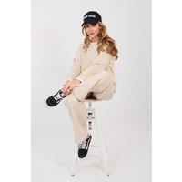 Love Lace Women's Paris Minimalist Casual Sweat Set with Pockets in Beige