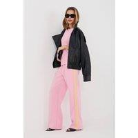 Love Lace Women's Buttery Stripe Hoodie & Straight Pant Set in Pink