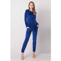 Love Lace Women's Velour Blouse & Tie Waist Pants Set in Blue | Size: Small