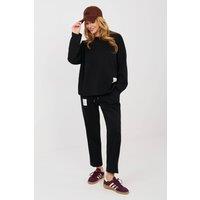 Love Lace Women's Minimalist Hoodie & Tapered Jogger Set in Black