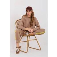 Love Lace Women's Everyday Striped Hoodie & Jogger Set in Beige
