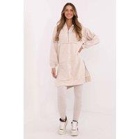 Love Lace Women's Cotton Elastane Hoodie & Leggings Set in Beige