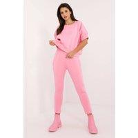 Love Lace Women's Insulated Cotton Polyester Sweatshirt Pants Set Style 202083 in Pink