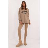Love Lace Women's Casual Sweatshirt & Leggings Set in Beige