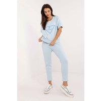 Love Lace Women's Insulated Cotton Blend Sweatshirt Set Style 202084 in Blue
