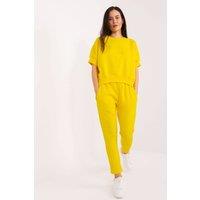 Love Lace Women's Insulated Cotton Polyester Casual Sweatshirt Set Style 202085 in Yellow