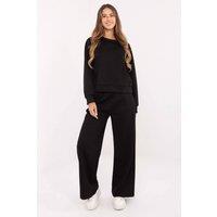 Love Lace Women's Buttery Soft High Waisted Tracksuit Set in Black
