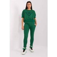 Love Lace Women's Insulated Cotton Polyester Sweatshirt Set Style 202089 in Green