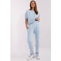 Love Lace Women's Insulated Casual Cotton Polyester Sweatshirt Set in Blue