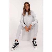 Love Lace Women's Cotton Leggings & Sweatshirt Set in Grey