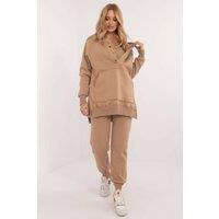 Love Lace Women's Cotton Melange Warm Casual 3 Piece Set Style 202070 in Beige