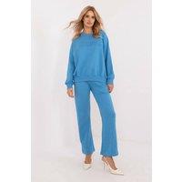 Love Lace Women's Casual Tracksuit Set Sweatshirt & Pants in Blue