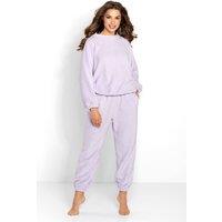 Love Lace Women's Vivi Warm Soft Loungewear Tracksuit Set in Violet | Size: 2XL