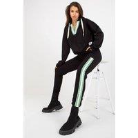 Love Lace Women's Hooded Sweatshirt & Pants Set in Black | Size: S/M
