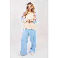 Love Lace Women's Stylish Hoodie & Wide Leg Pants Tracksuit in Blue