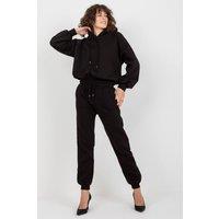 Love Lace Women's Hooded Sweatshirt & Jogger Pants Set Style 177013 in Black
