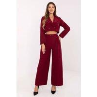 Love Lace Women's Tailored Blazer & Wide Leg Pants Set in Red | Size: S/M