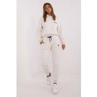 Love Lace Women's Insulated Hooded Sweatshirt & Pants Set in Beige