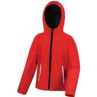 Result Core TX Performance Hooded Soft Shell Jacket in Red | Size: 9-10 Years
