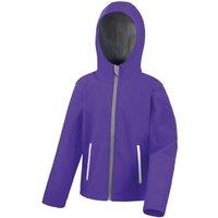 Result Core TX Performance Hooded Soft Shell Jacket in Purple | Size: 9-10 Years