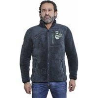 Peak Mountain Men's Fleece Jacket Coral Sherpacavian in Grey | Size: Small