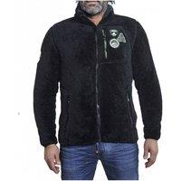 Peak Mountain Men's Fleece Jacket Coral Sherpacavian in Black | Size: Small