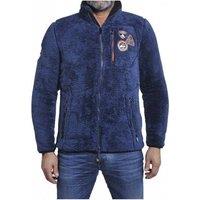 Peak Mountain Men's Fleece Jacket Coral Sherpacavian in Blue | Size: Small