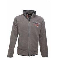Peak Mountain Men's Fleece Jacket Conac in Grey | Size: Large