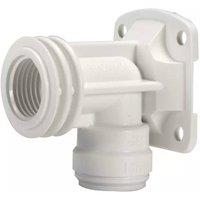 John Guest Plastic Back Plate Elbow 15 X 1/2" in White