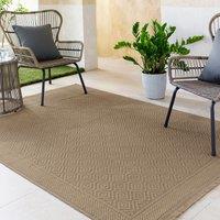 Livabliss Mystery-Washable Tan Beige Modern Jute Living Dining Rug | Size: 150 cm x 250 cm