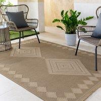 Livabliss Mystery-Washable Tan Beige Ivory Modern Jute Living Dining Rug | Size: 150 cm x 250 cm