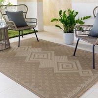 Livabliss Mystery-Washable Tan Beige Ivory Modern Jute Living Dining Rug | Size: 80 cm x 150 cm