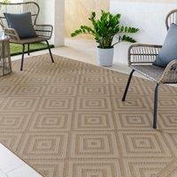 Livabliss Mystery-Washable Tan Beige Ivory Modern Jute Living Dining Rug | Size: 150 cm x 250 cm