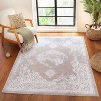 Livabliss Lustro-Vintage Beige Grey Off-White Traditional Boho Living Dining Bedroom Rug | Size: 80 cm x 150 cm