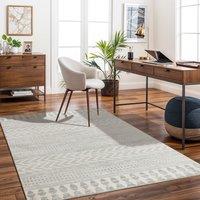Livabliss Roma-Modern Grey Off-White Charcoal Living Dining Bedroom Rug in Taupe | Size: 80 cm x 150 cm
