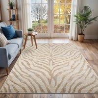 Livabliss City-Animal Print Grey Beige Yellow Zebra Boho Living Dining Bedroom Rug | Size: 80 cm x 150 cm