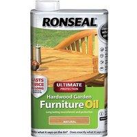 Ronseal Ultimate Protection Hardwood Garden Furniture Oil Natural Clear 500 | Size: 500ml