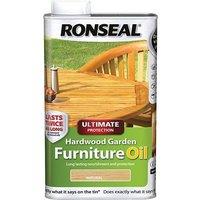 Ronseal Ultimate Protection Hardwood Garden Furniture Oil Natural 1 Litre in Clear | Size: 1L