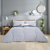 Slumberdown Coverless Comfort Printed Stripe Navy 10.5 Tog Duvet | Size: Double