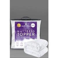 Slumberdown Sleep Soundly 2.5cm Mattress Topper in Off-White | Size: King Fitted