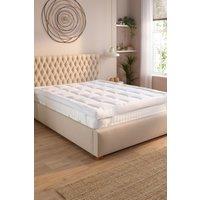 Slumberdown 4 Inch Extra Deep Mattress Topper Plush Soft Comfort & Support Layer in White | Size: Single Fitted