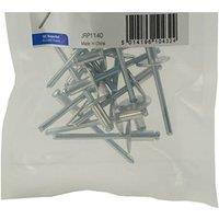 JRP Riveting Products 4.8 x 20mm Aluminium/Steel Extra Large Flange Head Rivets in Silver