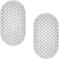 Showerdrape Cleo 2 Set Non-Slip Suction Cup Bath Mat Set 69x39cm in Clear | Size: 69x39 cm