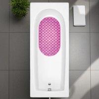 Showerdrape Cleo Clear Anti Slip Bath Mat 69cm x 39cm in Pink | Size: 69 cm x 39 cm