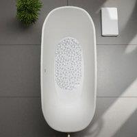 Showerdrape Otto Blue Anti Slip PVC Bath Mat 69cm x 36cm in Clear | Size: 69 cm x 36 cm