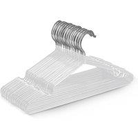 Keplin Rubber Coated Metal Hangers, Heavy Duty Clothes Hangers, 20 Pack in White