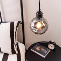 ValueLights Bellamy Easy Fit Smoke Glass Shade with 4W LED Warm White Bulb in Metallics | Size: 6 inches