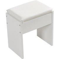 Nordara White Dressing Table Stool Soft Padded Cushioned chair | Size: 100 cm x 15 cm