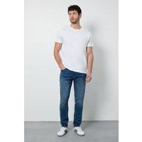 Burton Men's Blue Wash Stretch Slim Fit Jeans in Bright Blue | Size: 38R