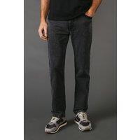 Burton Men's Washed Black Stretch Straight Fit Jeans | Size: 32S